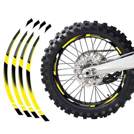 21 inch 19 inchRim Wheel Stickers A01B ARROW Dirt Bike Rim Edge Stripes | For TM Racing TM 125 MX.