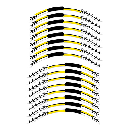 For Razor MX 350 400 RSF350 SX 125 350 12 inch Rim Wheel Stickers AR02W Arrow Rim Edge Tapes - StickerBao Wheel Sticker Store