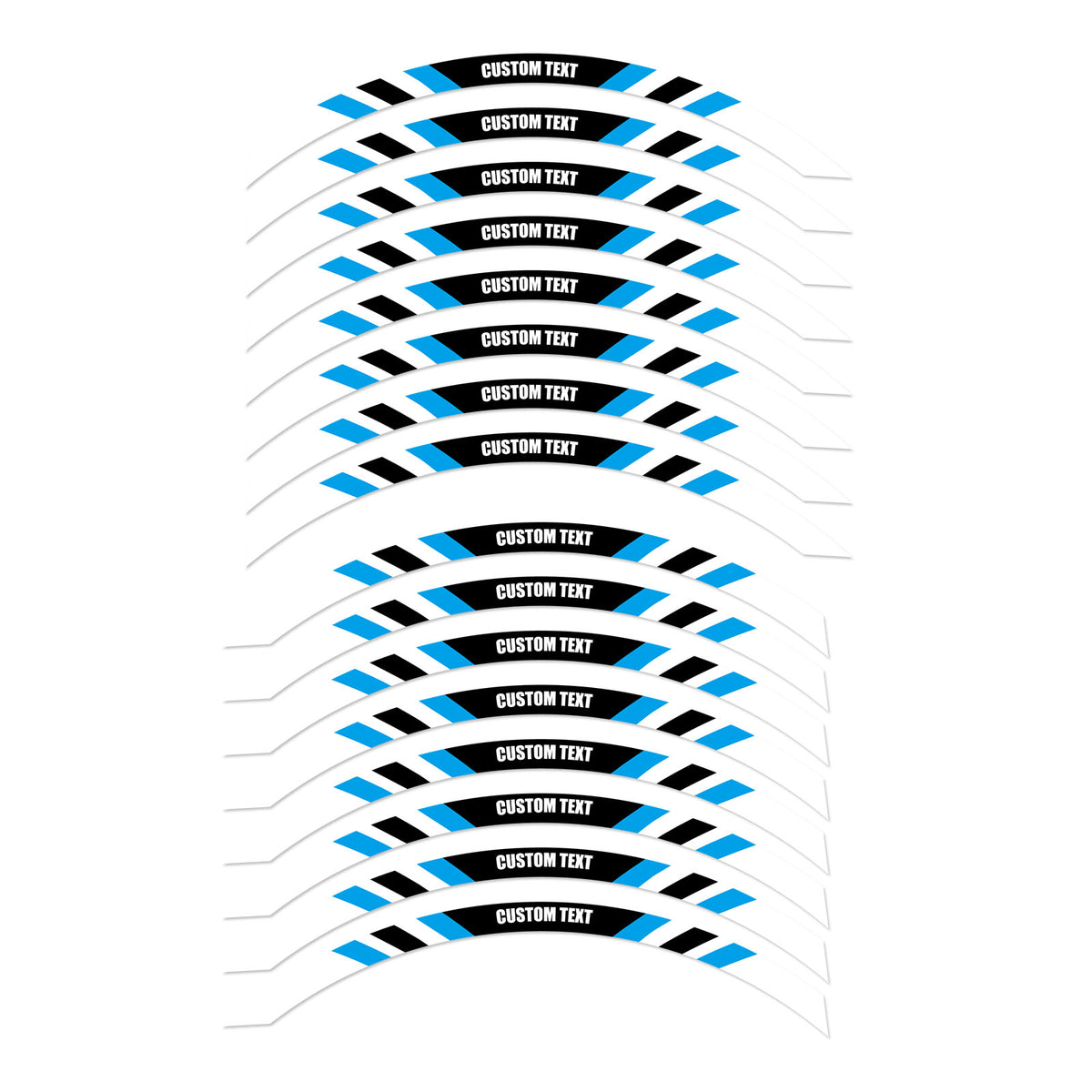 For Razor RSF650 SX500 14 inch Custom Rim Wheel Stickers SS08W Stripe ...