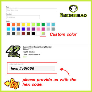 3 pcs Racing Custom Number Stickers Letter Die Cut Vinyl Decals l S17