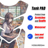 Motorcycle Tank Protectors Gas Tank Pad Shield Anti Slip Pattern Abstract Anime