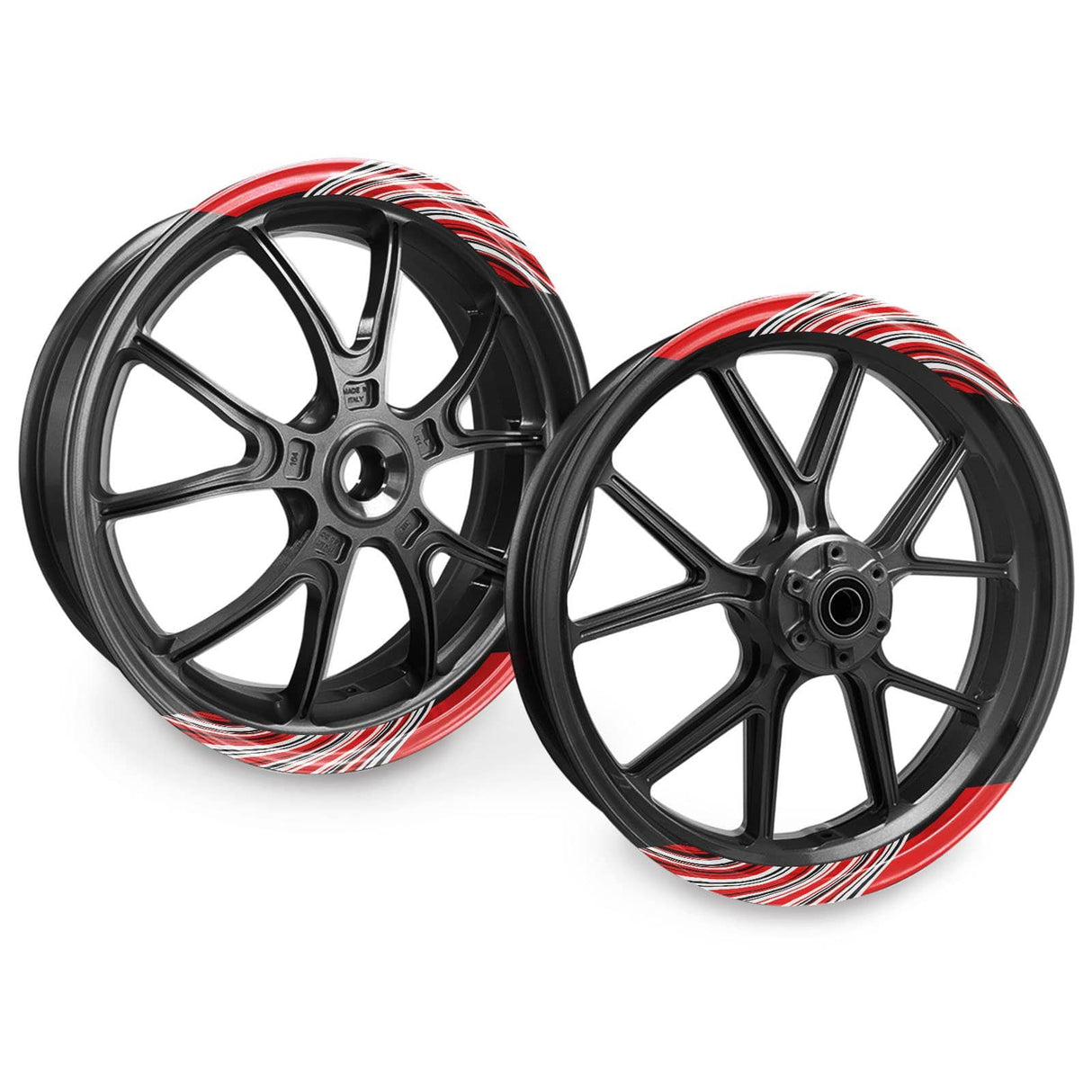 17 inch Rim Wheel Stickers STRIPE01 Stripe 2-Piece Decal | For Honda VFR800F VFR1200F VFR800X StickerBao