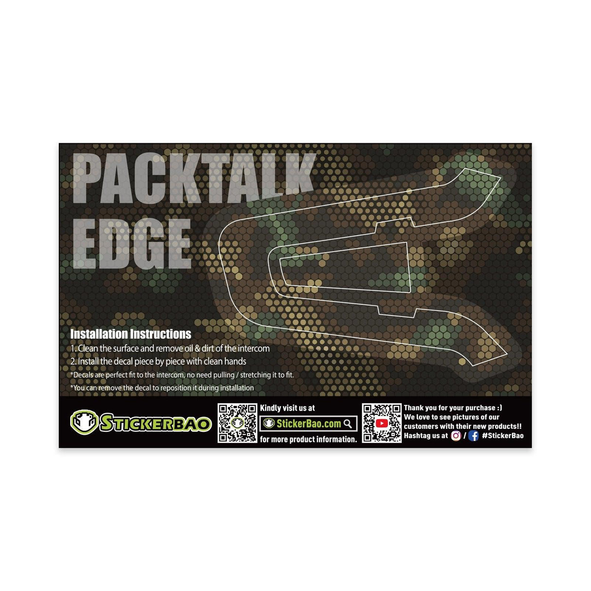For Cardo Packtalk Edge Use Protection Decal Stickers - Motorcycle Accessory - StickerBao Wheel Sticker Store