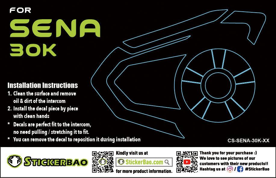 For SENA 30K HD Communication System Use Protection Decal