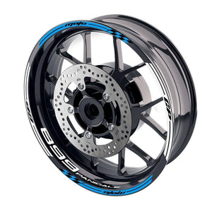 For Ducati 899 Panigale Logo MOTO 17'' Rim Wheel Stickers GP01 Racing Check.