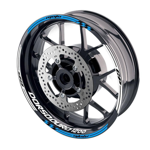 For Aprilia Dorsoduro 1200 Logo MOTO 17'' Rim Wheel Stickers GP01 Racing Check.