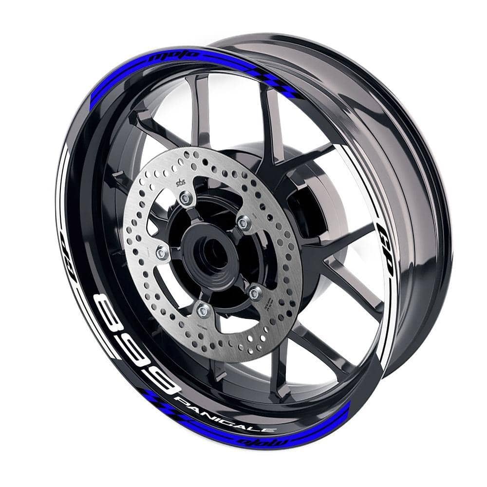 For Ducati 899 Panigale Logo MOTO 17 inch Rim Wheel Stickers GP01 Racing Check.