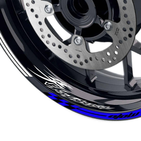 For Suzuki Hayabusa Logo MOTO 17 inch Rim Wheel Stickers GP01 Racing Check.