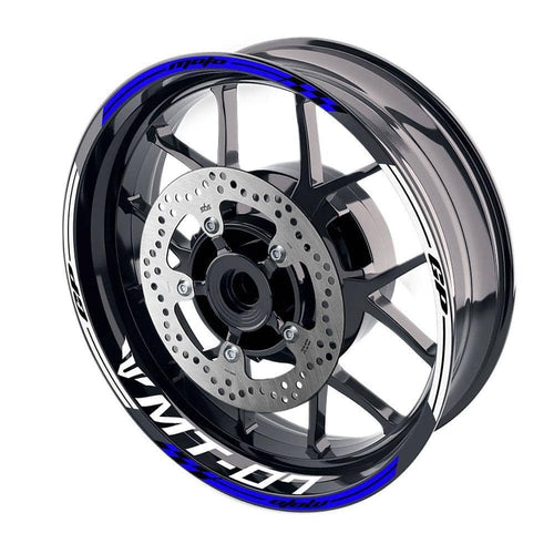 For Yamaha MT-07 Logo MOTO 17'' Rim Wheel Stickers GP01 Racing Check.