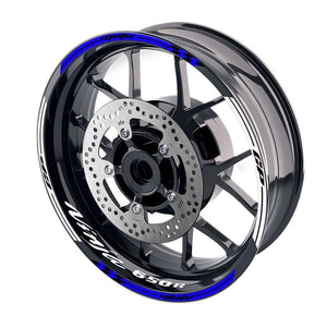 For Kawasaki Ninja 650R Logo MOTO 17'' Rim Wheel Stickers GP01 Racing Check.
