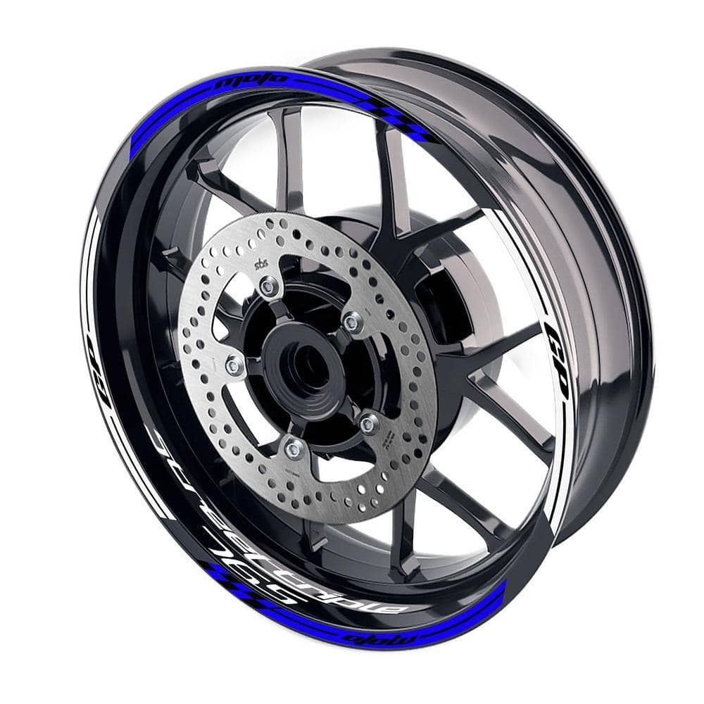For Triumph Street Triple 765 R Logo MOTO 17 inch Rim Wheel Stickers GP01 Racing Check.