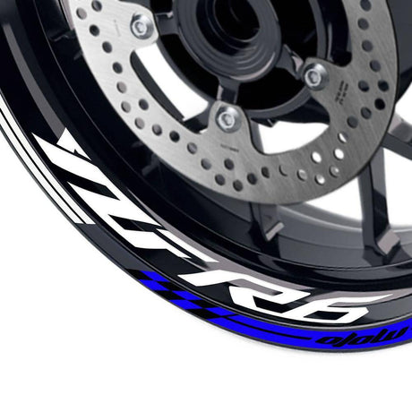 For Yamaha YZF R6 19-20 Logo MOTO 17 inch Rim Wheel Stickers GP01 Racing Check.