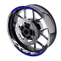 For Kawasaki ZX6R Ninja ZX636 Logo MOTO 17 inch Rim Wheel Stickers GP01 Racing Check.