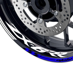 For Kawasaki ZX6RR Ninja ZX600 Logo MOTO 17'' Rim Wheel Stickers GP01 Racing Check.