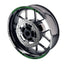 For Kawasaki Z750 Z800 Logo MOTO 17 inch Rim Wheel Stickers GP01 Racing Check.
