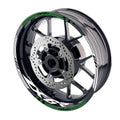 For Kawasaki ZX6R Ninja ZX636 Logo MOTO 17 inch Rim Wheel Stickers GP01 Racing Check.