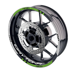 For Triumph Daytona 955i 765 1200 Logo MOTO 17'' Rim Wheel Stickers GP01 Racing Check.