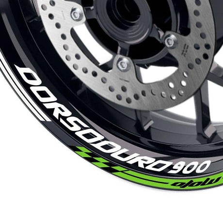 For Aprilia Dorsoduro 900 Logo MOTO 17 inch Rim Wheel Stickers GP01 Racing Check.