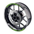 For Kawasaki ER-6F Logo MOTO 17 inch Rim Wheel Stickers GP01 Racing Check.