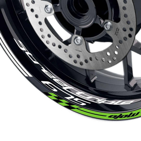 For Triumph Street Triple 675 R Logo MOTO 17 inch Rim Wheel Stickers GP01 Racing Check.