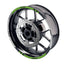 For Kawasaki Z750 Z800 Logo MOTO 17 inch Rim Wheel Stickers GP01 Racing Check.
