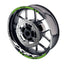 For Kawasaki ZX6R Ninja ZX636 Logo MOTO 17 inch Rim Wheel Stickers GP01 Racing Check.