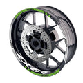 For Kawasaki ZX6R Ninja ZX636 Logo MOTO 17 inch Rim Wheel Stickers GP01 Racing Check.