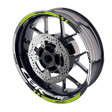 For Honda CBR600RR Logo MOTO 17 inch Rim Wheel Stickers GP01 Racing Check.