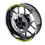 For Kawasaki Z750 Z800 Logo MOTO 17 inch Rim Wheel Stickers GP01 Racing Check.