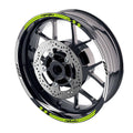 For Kawasaki Z750 Z800 Logo MOTO 17 inch Rim Wheel Stickers GP01 Racing Check.