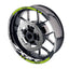 For Kawasaki ZX6R Ninja ZX636 Logo MOTO 17 inch Rim Wheel Stickers GP01 Racing Check.
