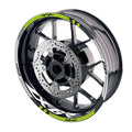 For Kawasaki ZX6R Ninja ZX636 Logo MOTO 17 inch Rim Wheel Stickers GP01 Racing Check.