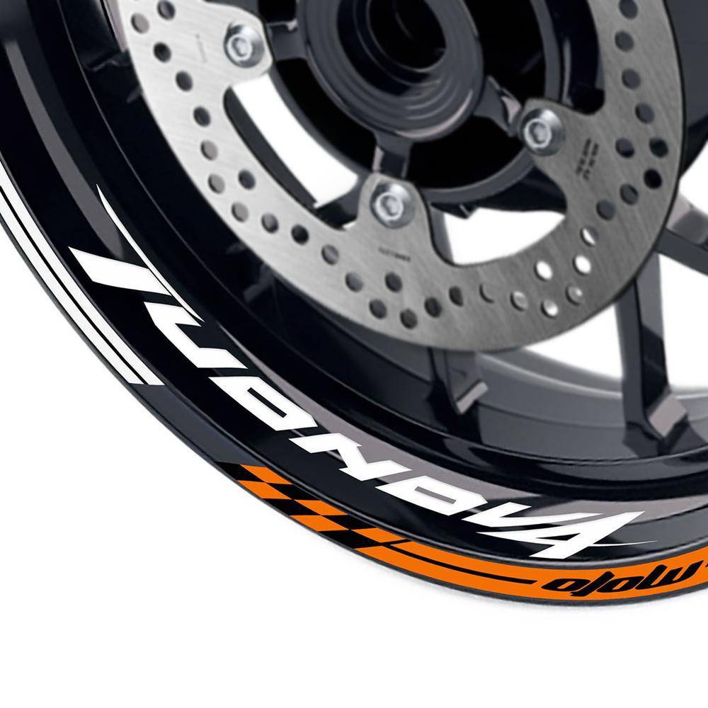 For Aprilia Tuono V4RR V4R Logo MOTO 17 inch Rim Wheel Stickers GP01 Racing Check.