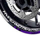 For Ducati Hypermotard 950 Logo MOTO 17 inch Rim Wheel Stickers GP01 Racing Check.