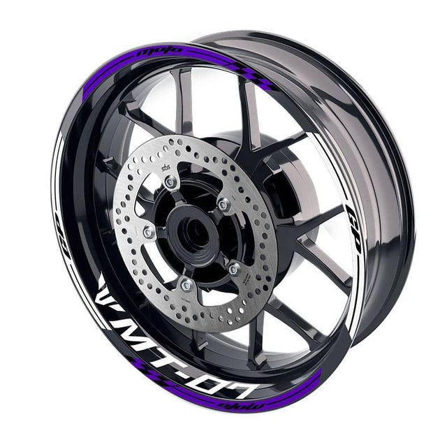 For Yamaha MT-07 Logo MOTO 17 inch Rim Wheel Stickers GP01 Racing Check.