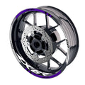 For Kawasaki ZX6R Ninja ZX636 Logo MOTO 17 inch Rim Wheel Stickers GP01 Racing Check.