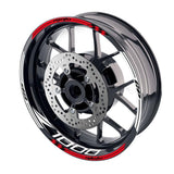 For Kawasaki Z1000 Logo MOTO 17 inch Rim Wheel Stickers GP01 Racing Check.