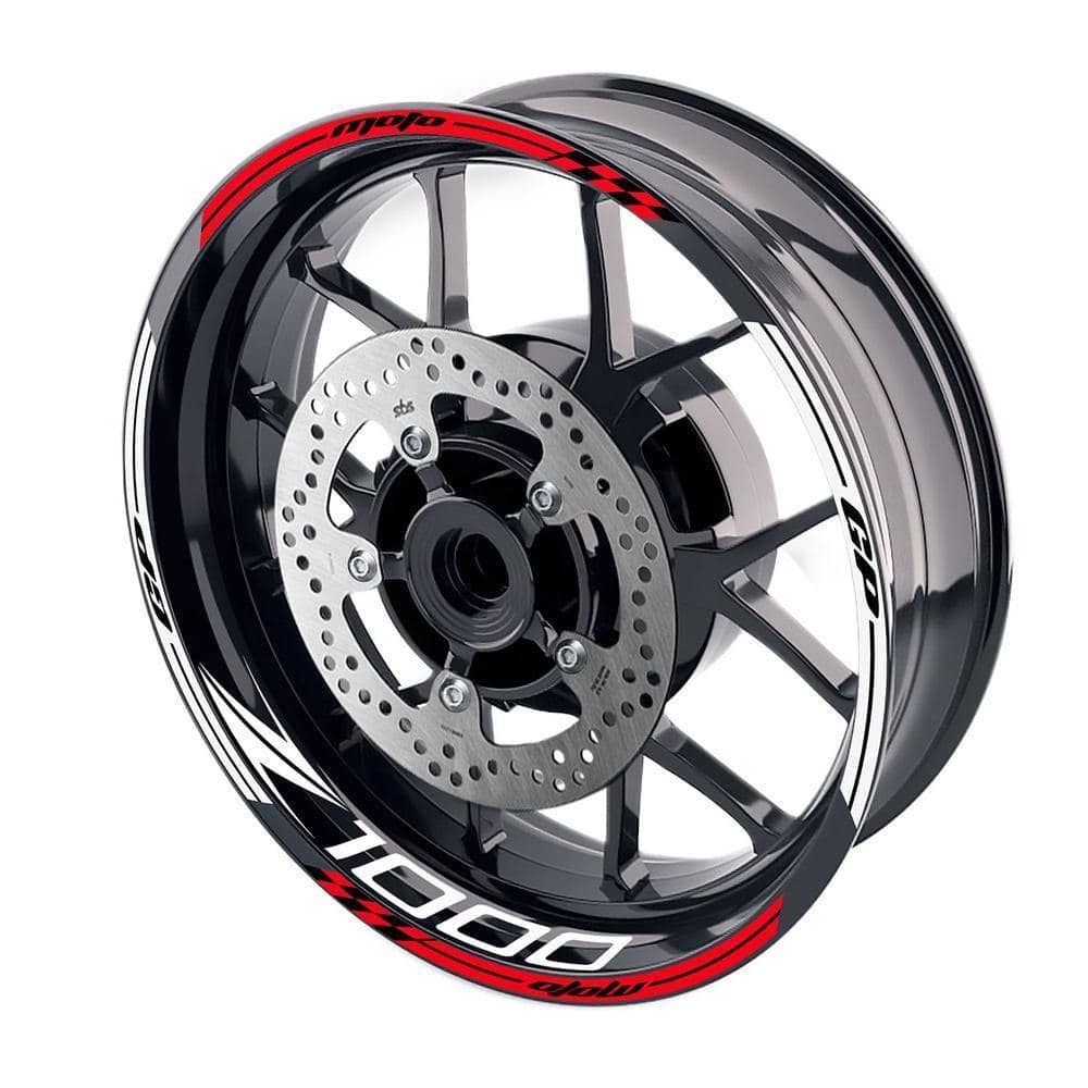 For Kawasaki Z1000 Logo MOTO 17 inch Rim Wheel Stickers GP01 Racing Check.