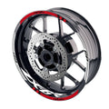 For Kawasaki ZX6R Ninja ZX636 Logo MOTO 17 inch Rim Wheel Stickers GP01 Racing Check.