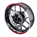 For Kawasaki ZX6RR Ninja ZX600 Logo MOTO 17 inch Rim Wheel Stickers GP01 Racing Check.