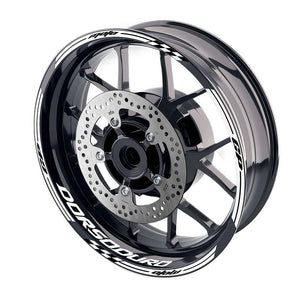 For Aprilia Dorsoduro 750 900 Logo MOTO 17'' Rim Wheel Stickers GP01 Racing Check.