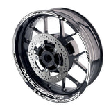 For Aprilia Dorsoduro 1200 Logo MOTO 17 inch Rim Wheel Stickers GP01 Racing Check.