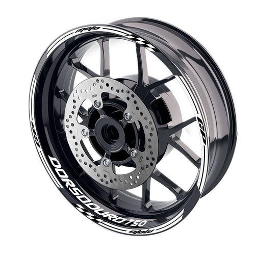 For Aprilia Dorsoduro 750 Logo MOTO 17'' Rim Wheel Stickers GP01 Racing Check.