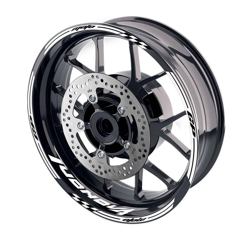 For Aprilia Tuono V4RR V4R Logo MOTO 17 inch Rim Wheel Stickers GP01 Racing Check.
