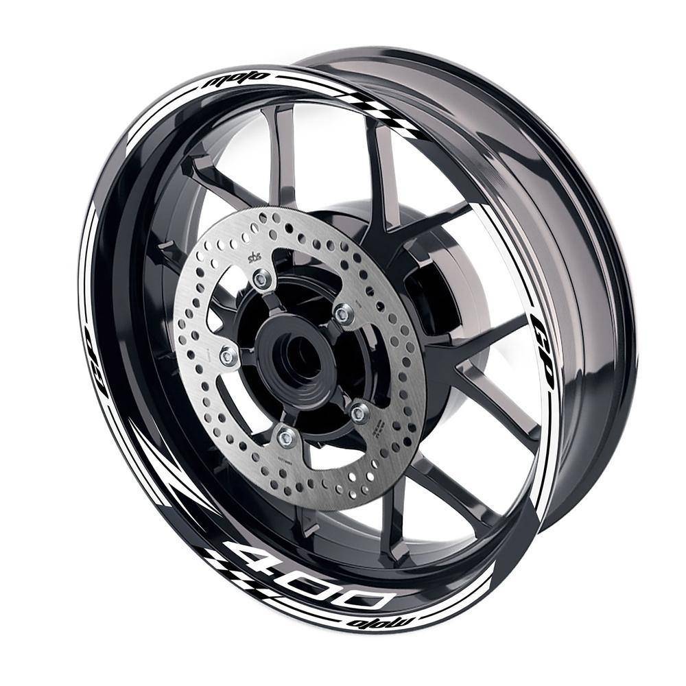 For Kawasaki Z400 Logo MOTO 17 inch Rim Wheel Stickers GP01 Racing Check.