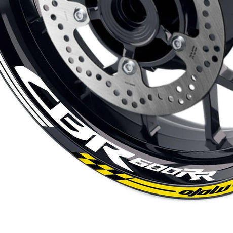 For Honda CBR600RR Logo MOTO 17 inch Rim Wheel Stickers GP01 Racing Check.