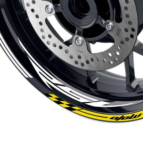 For Aprilia RSV1000 R Mille Logo MOTO 17 inch Rim Wheel Stickers GP01 Racing Check.