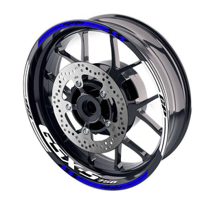 For Suzuki GSXS750 Logo MOTO 17'' Rim Wheel Stickers GP02 Stripes.
