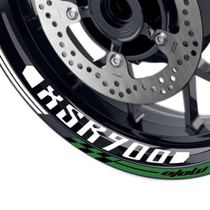 For Yamaha XSR 900 Logo MOTO 17'' Rim Wheel Stickers GP02 Stripes.