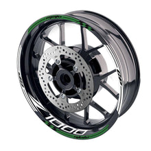 Load image into Gallery viewer, For Kawasaki Z1000 Logo MOTO 17&#39;&#39; Rim Wheel Stickers GP02 Stripes.
